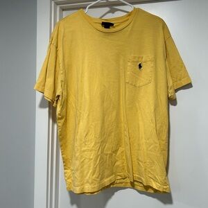 Yellow Polo by Ralph Lauren Men's Shirt